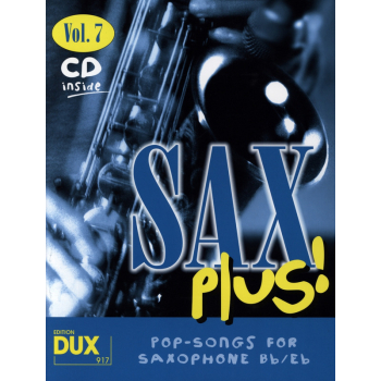 Zbiór nut na saksofon altowy, tenorowy Sax Plus! 7 + CD